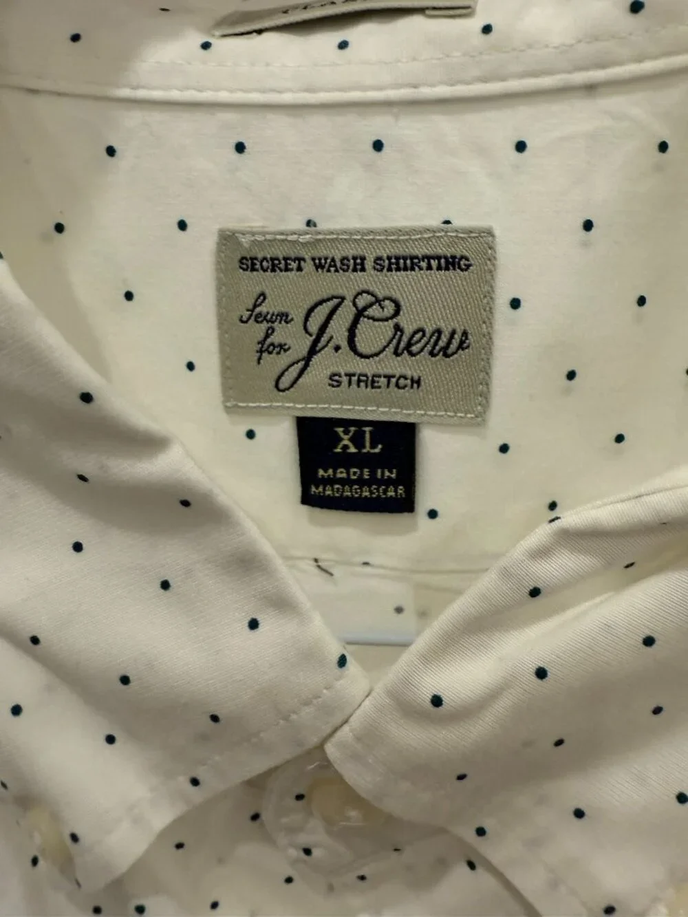 XL White J.Crew Long-Sleeve Button Down